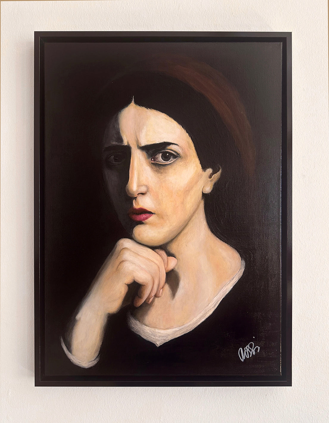 Bildtitel: „Dona Tenebroso“, Acryl, Format: 50 × 70 cm, auf Leinwand, gerahmt.
