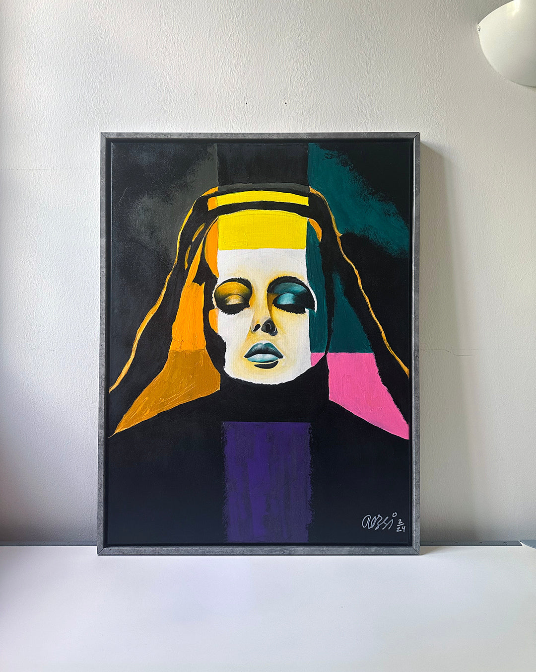 Bildtitel: „Warhol Woman“, Acryl, Format: 60 x 80 cm, auf Leinwand, gerahmt.