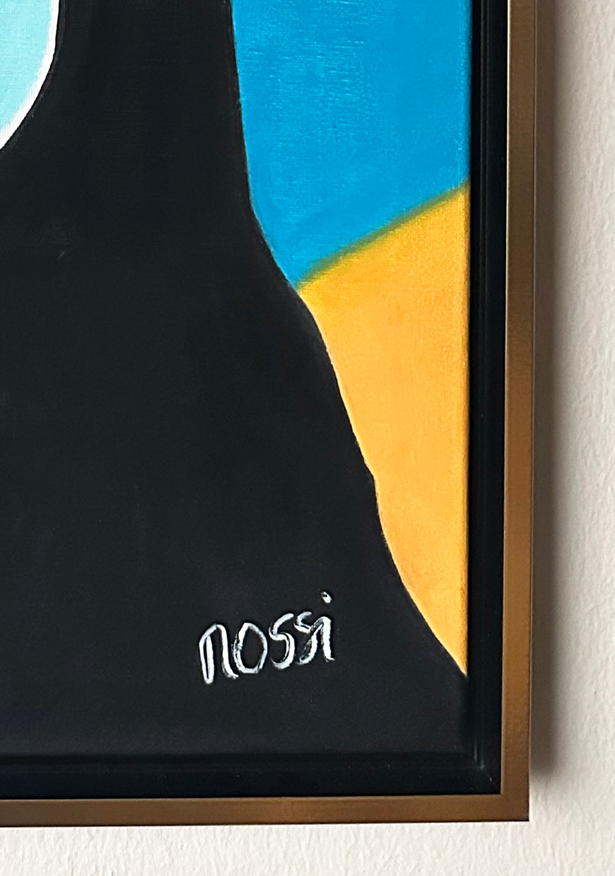 Bildtitel: „The Doberman“, Mischtechnik, 50 x 70 cm, auf Leinwand, gerahmt.