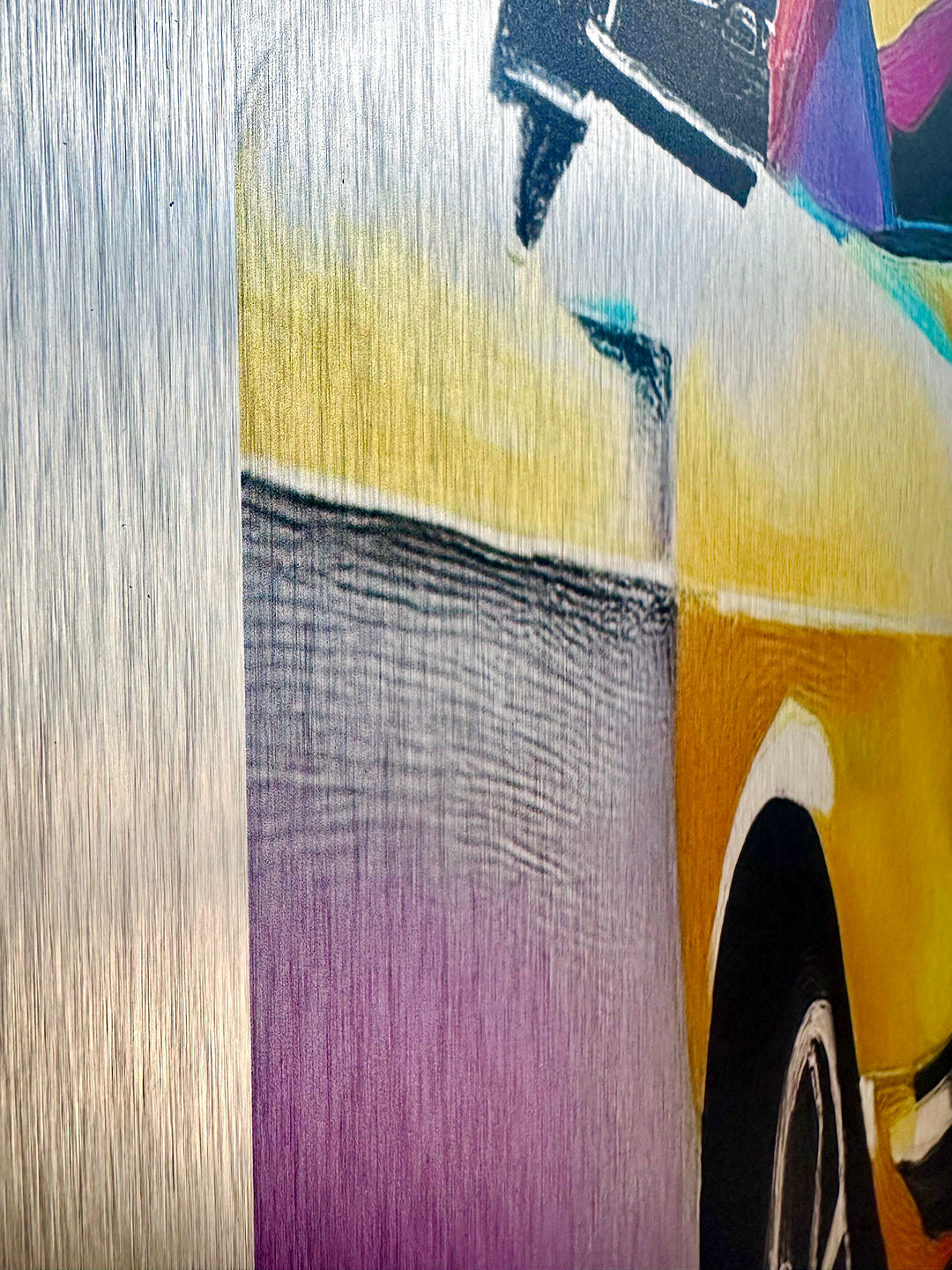 Kunstwerk: Cabrio - Aluverbund gebürstet, 56 x 76 cm, Limitierte Edition, Nr. 1/5