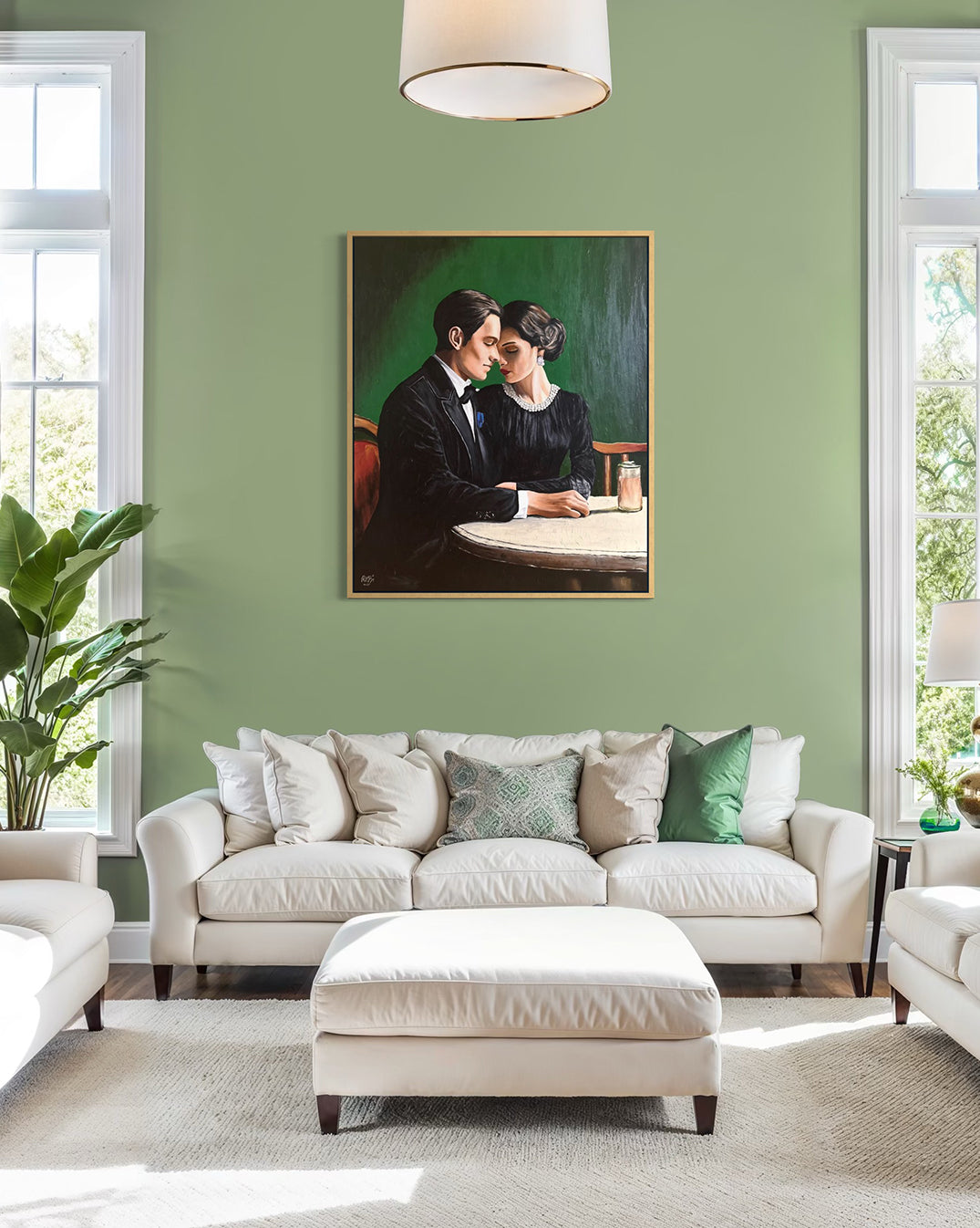 Bildtitel: „Im Schatten des Tages“, Acryl, Format: 100 x 120 cm, auf Leinwand, gerahmt