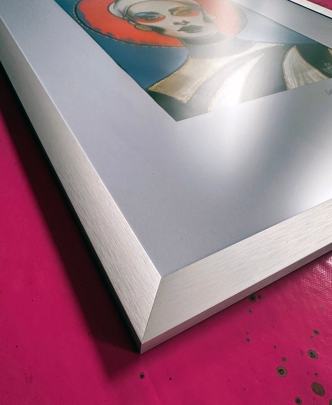 Bildtitel: „Madame Orange“, Mischtechnik, 29,7 x 42,0 cm, Künstlerpapier, gerahmt