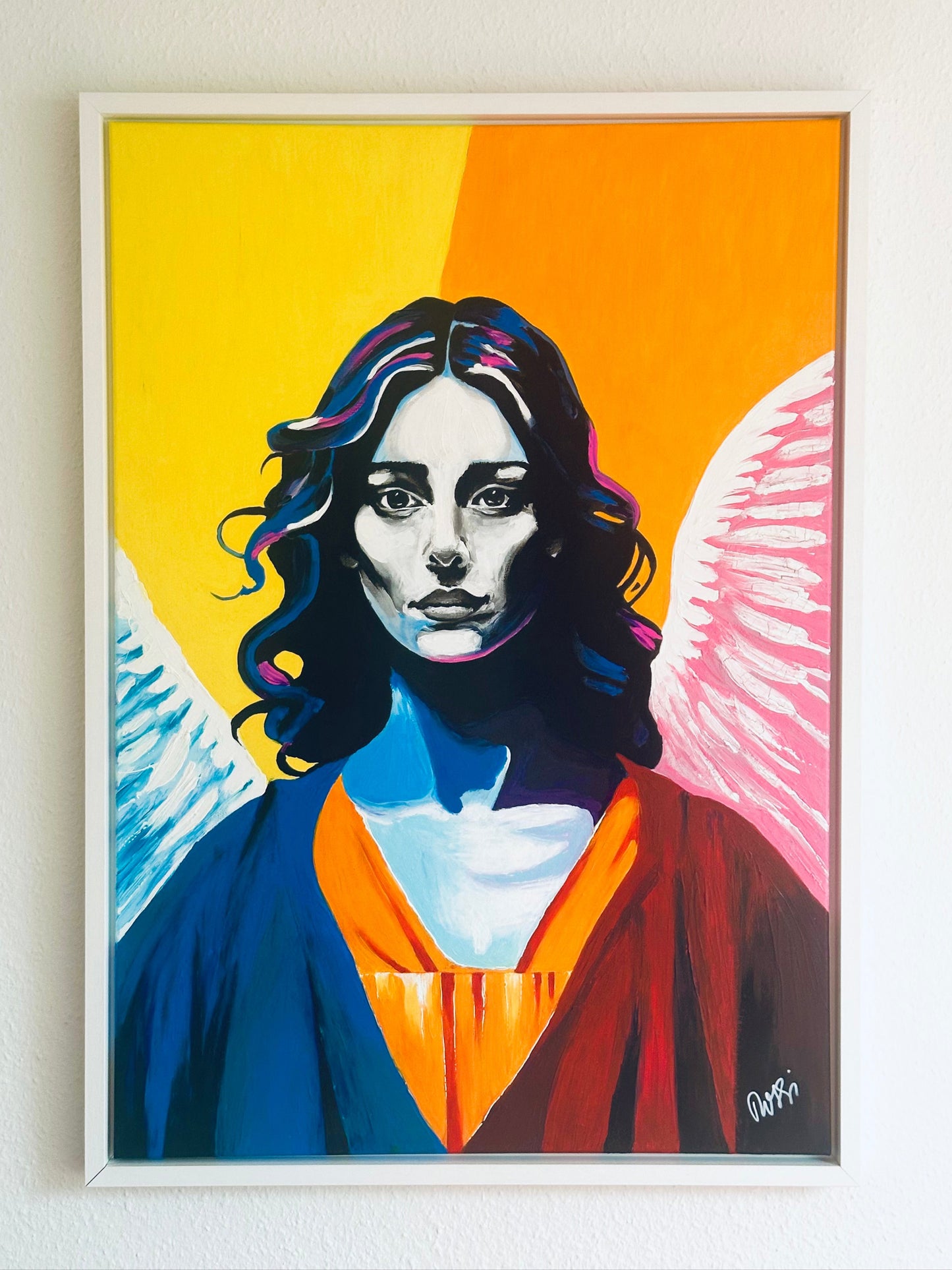 Bildtitel: „Lost Angel“, Acryl, Format: 100 x 70 cm, auf Leinwand, gerahmt.