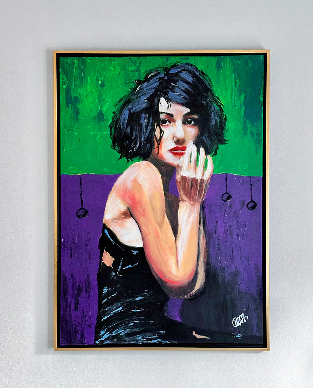 Bildtitel: „Der Anblick“, Acryl, Format: 100 x 70 cm, auf Leinwand, gerahmt.