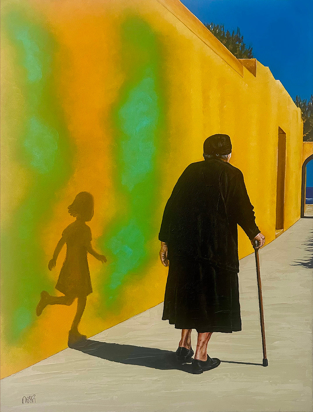 „eben noch…“, Acryl auf Leinwand, 2026