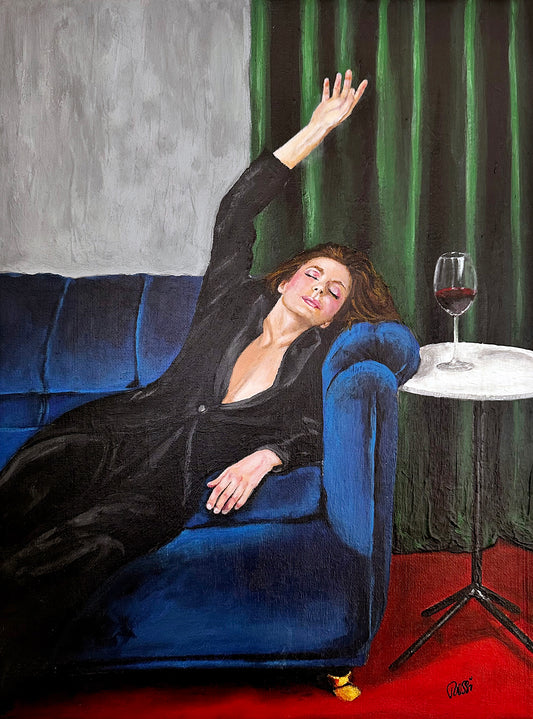 Bildtitel: „Echo der Nacht“, Acryl, Format: 30 x 40 cm, auf Leinwand, gerahmt