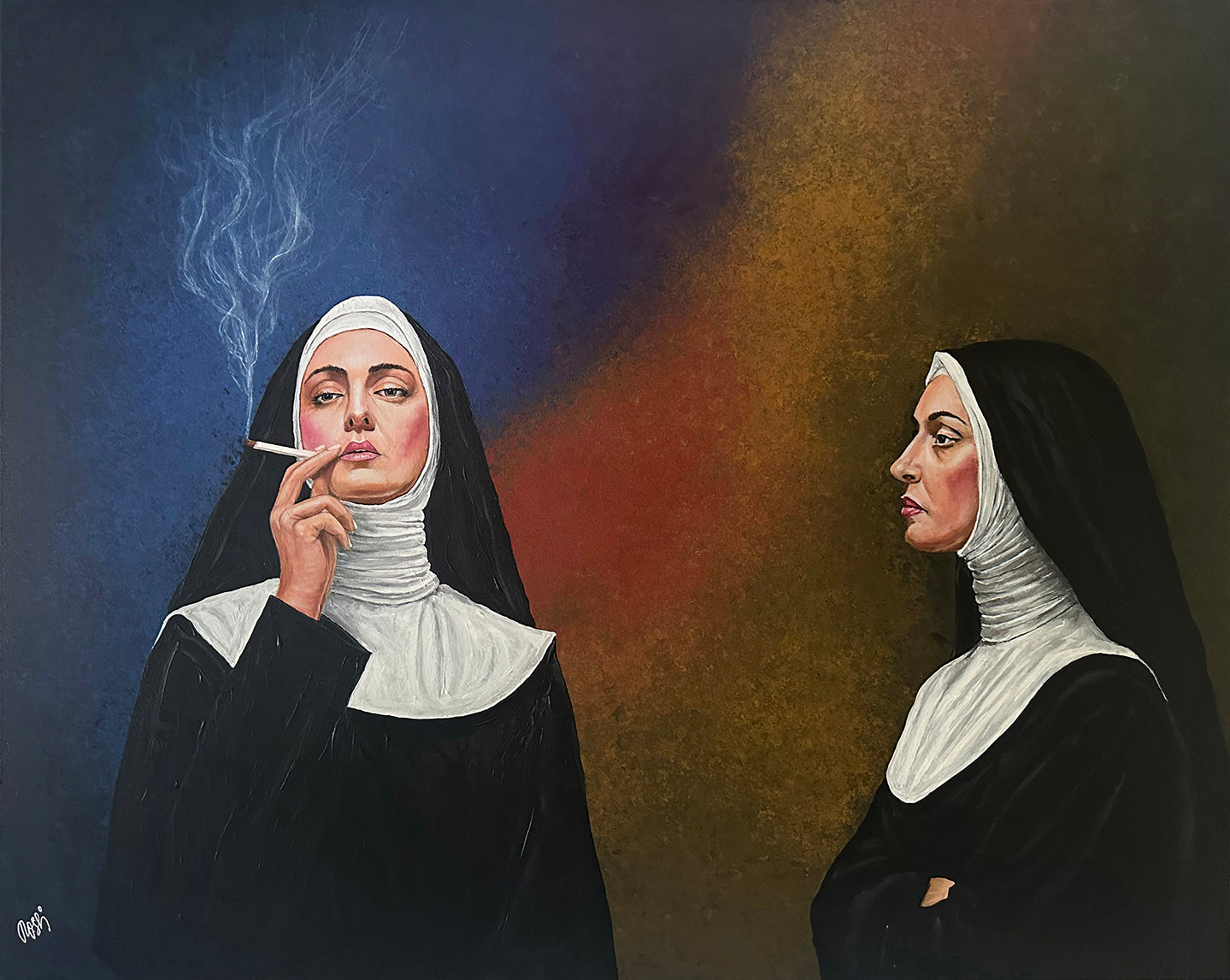 „Eine Pause vom Wir“, Acryl auf Leinwand, 2026