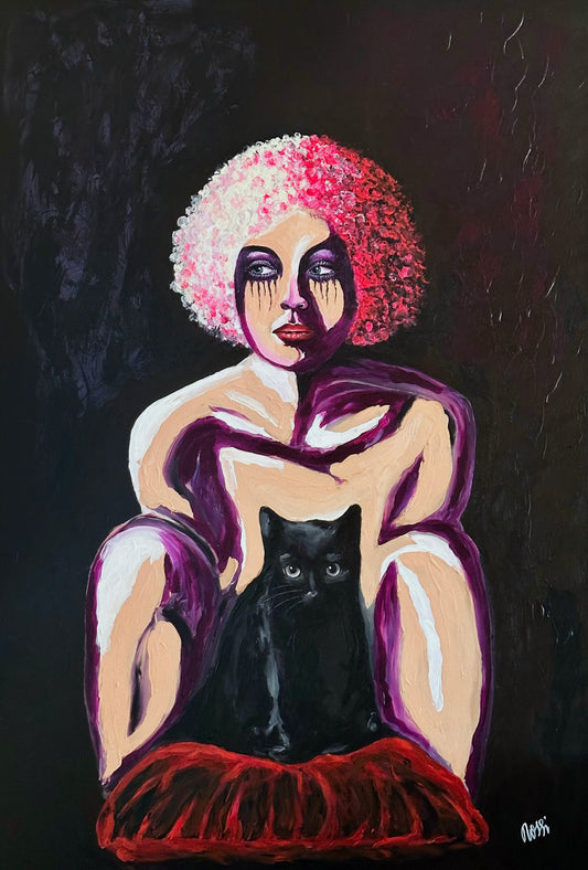 „The Cat“, Acryl auf Leinwand, 2026