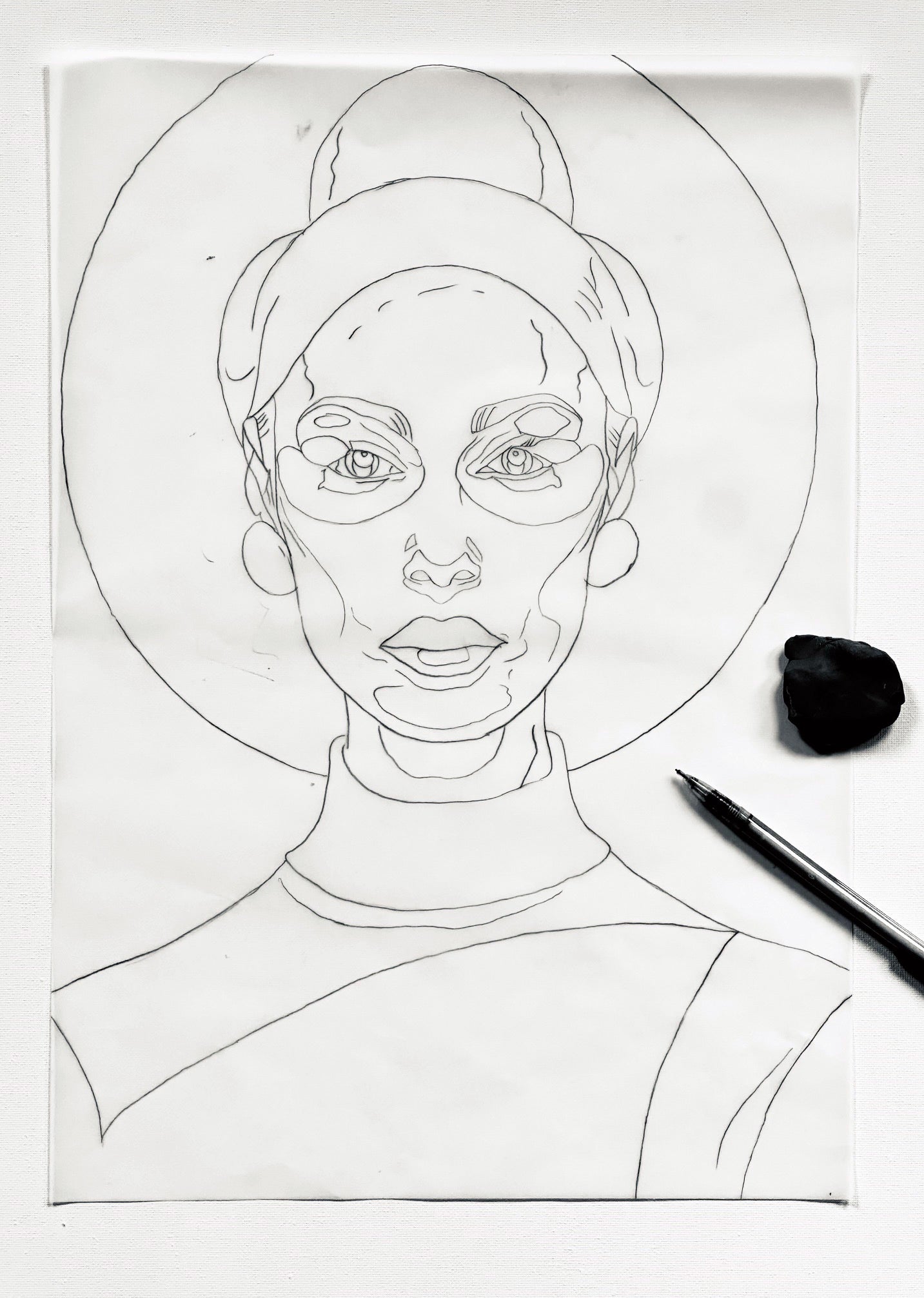 Kunstwerk: „Madame Orange 2.0“, Mixed-Media-Projekt“, UNIKAT (2025)