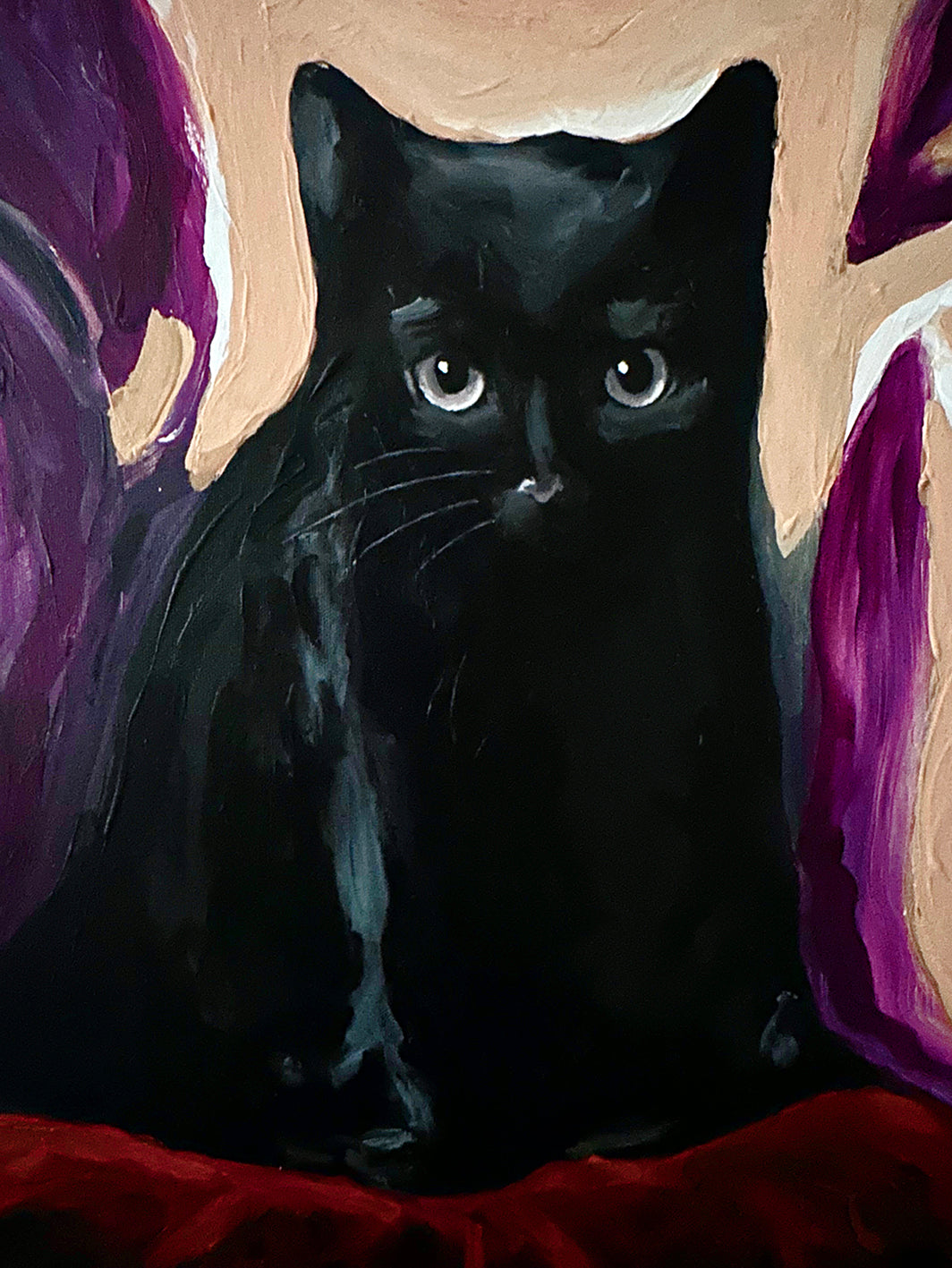 Original – „The Cat“, Acryl auf Leinwand, 90 x 130 cm, gerahmt