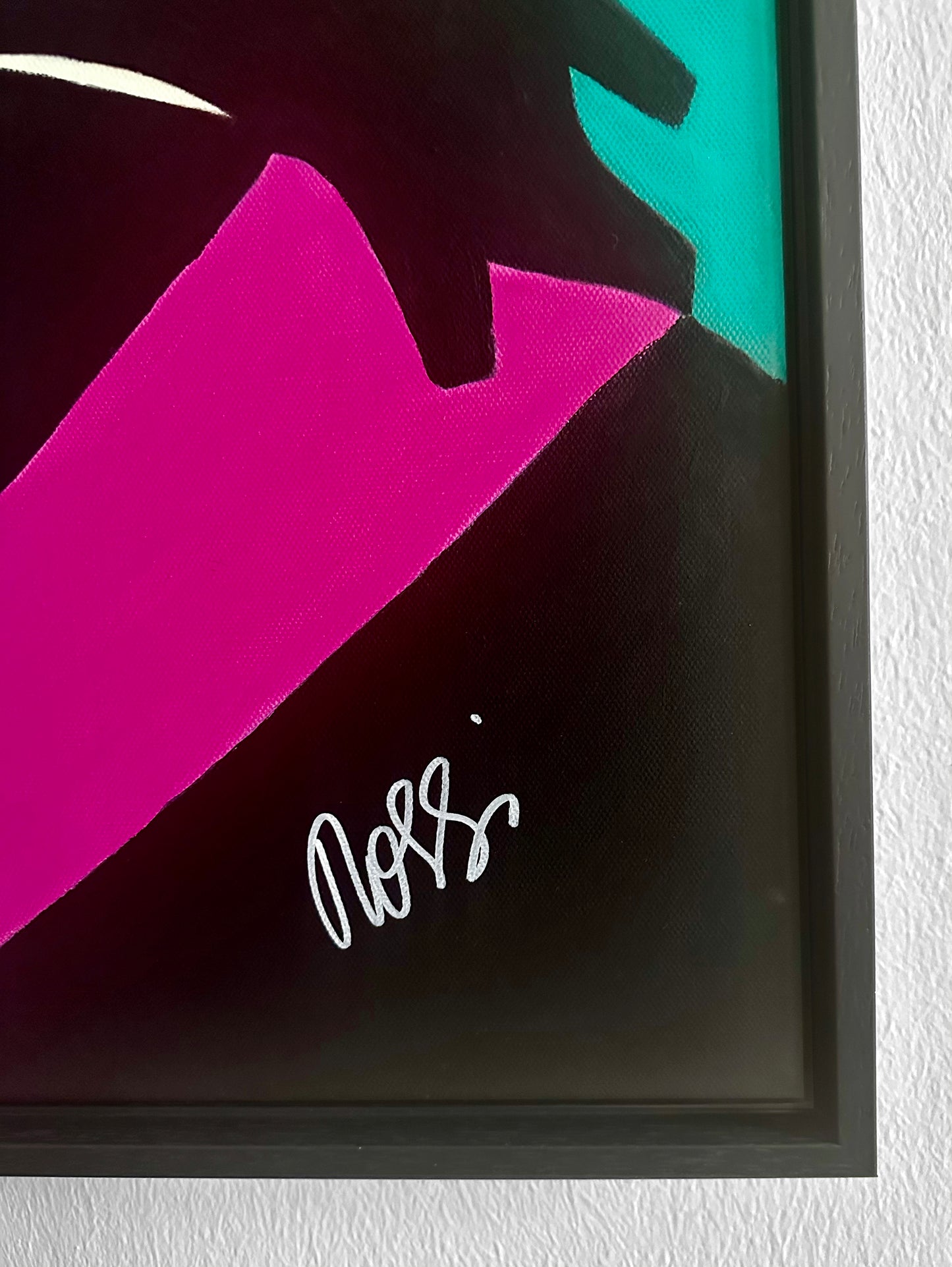 Bildtitel: „J-Day 1969“, Acryl & Ölpastell, Format 120 x 90 cm, auf Leinwand, gerahmt.