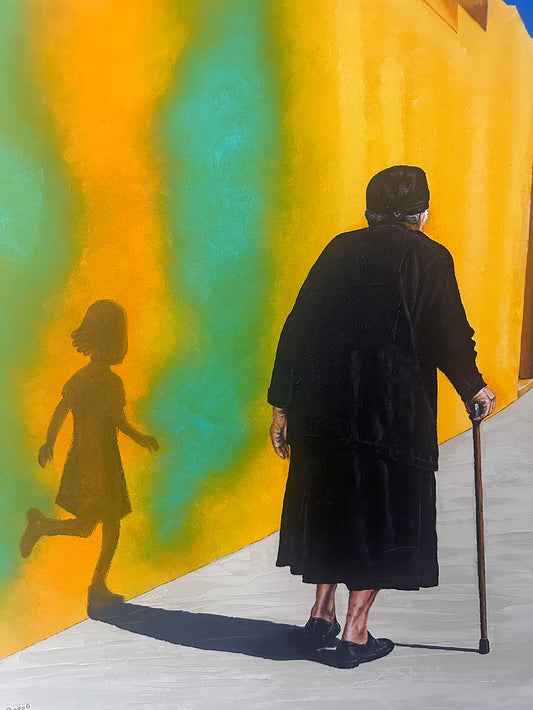 „eben noch…“, Acryl auf Leinwand, 2026
