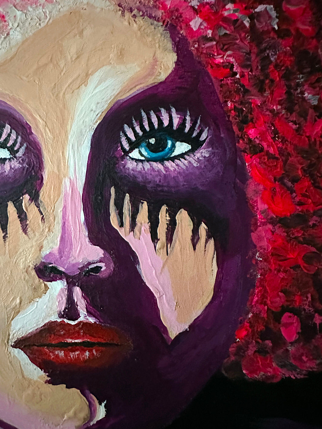 Original – „The Cat“, Acryl auf Leinwand, 90 x 130 cm, gerahmt