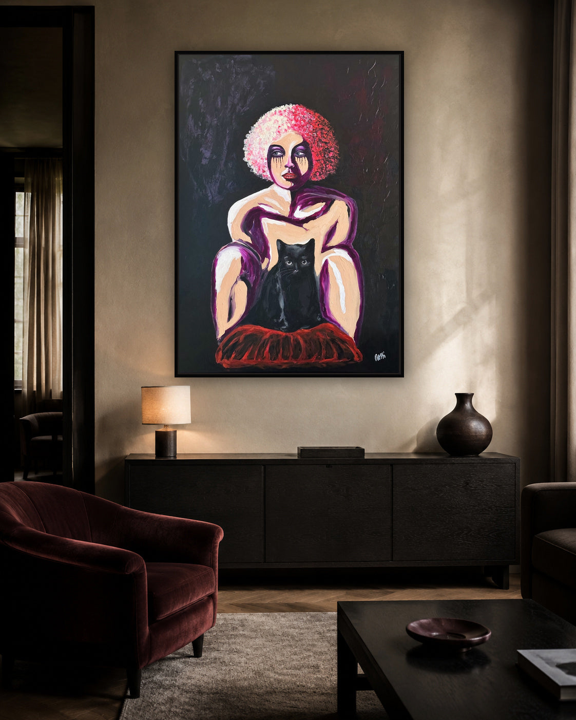 „The Cat“, Acryl auf Leinwand, 2026