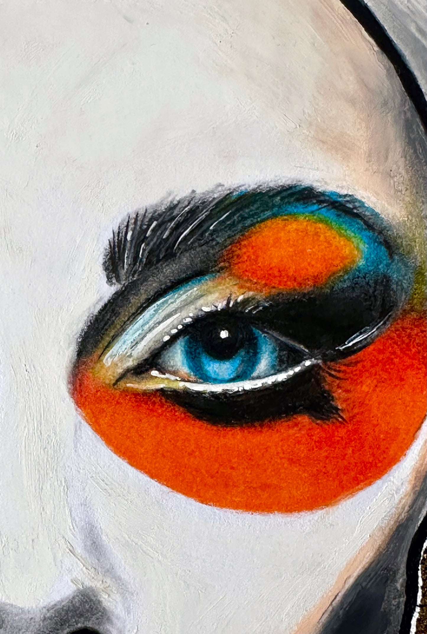 Kunstwerk: „Madame Orange 2.0“, Mixed-Media-Projekt“, UNIKAT (2025)